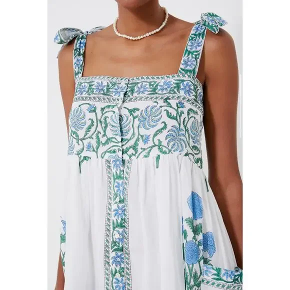 TUCKERNUCK Juliet Dunn Exclusive Poppy Tie Shoulder Dress NWT Size 2 - Picture 3 of 10